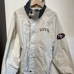 49ers off white jacket/windbreaker